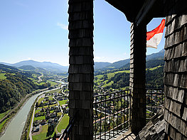 Hohenwerfen Fortress - View of Werfen and the Salzach River