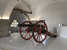 Hohensalzburg Fortress - exhibition of medieval cannon in the armory
