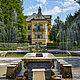 Schloss Hellbrunn & Wasserspiele - spritzendes Wasser am Fürstentisch