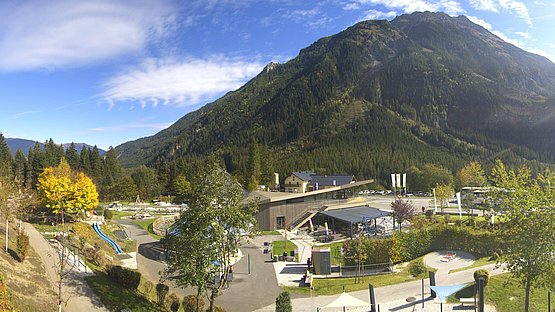 [Translate to English:] Ansicht auf die Krimmler Wasserwelten (Webcam)
