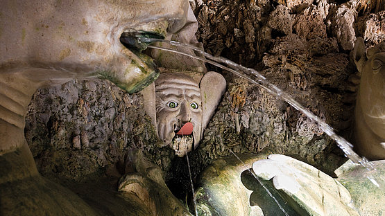 Hellbrunn Palace & Trick Fountains - Germaul in the Neptune Grotto