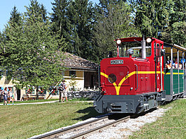 Salzburg Open Air Museum  - view of the museum railroad that covers the area for 2 km