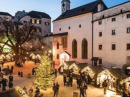 Fortress Hohensalzburg - Advent market on the fortress at Christmas