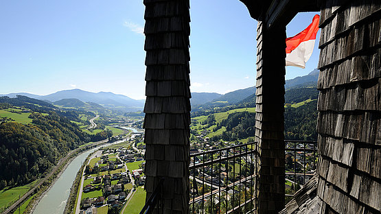Hohenwerfen Fortress - View of Werfen and the Salzach River